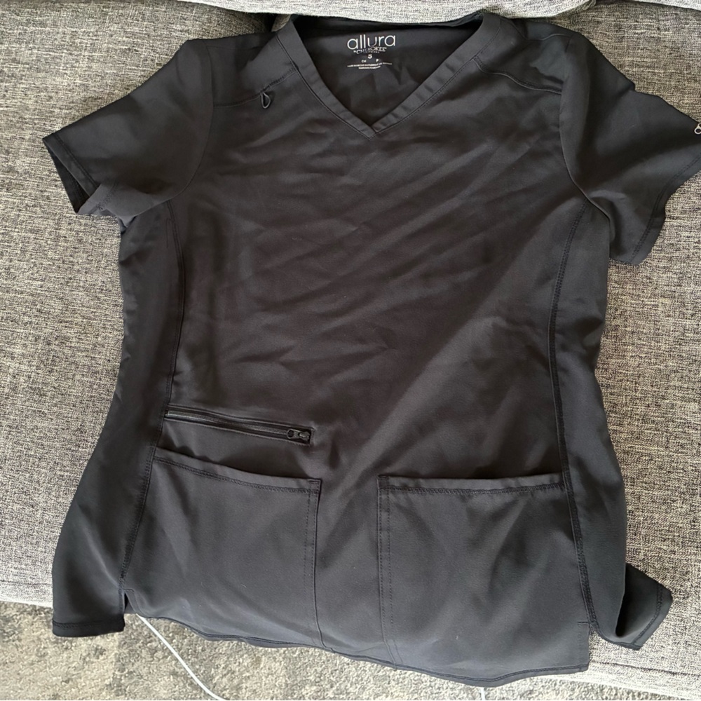 Black Scrub Top by Allura